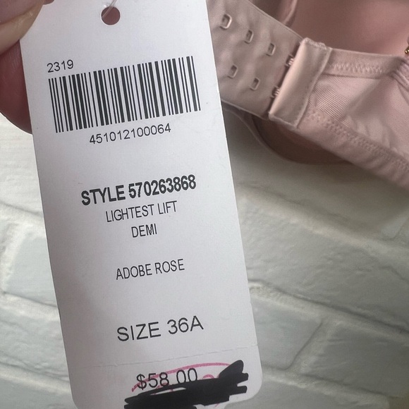 NWT Soma Lightest Lift Lined Demi Underwire Lace Bra 36 A Adobe Rose #0650 - Picture 9 of 12